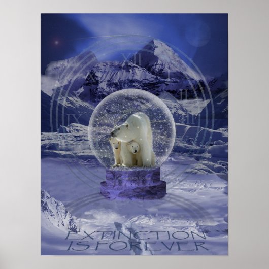 Polar Beer Snow Wereldbol copy Poster (Voorkant)