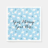 Polar Beer Snowflakes Voeg uw bericht toe Servet (Voorkant)