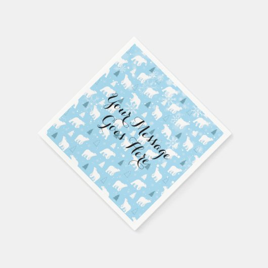 Polar Beer Snowflakes Voeg uw bericht toe Servet (Hoek)