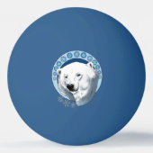 Polar Beer Snwoflakes Art Nouveau Pingpongbal (Voorkant)