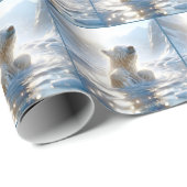 Polar Beer spatten in Arctisch water Cadeaupapier (Rol Hoek)