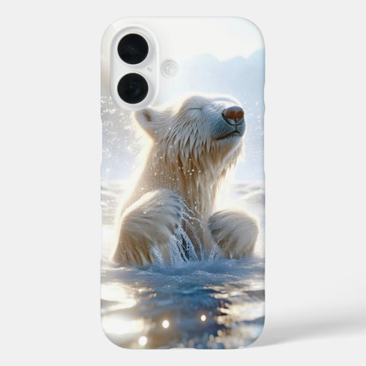 Polar Beer spatten in Arctisch water Case-Mate iPhone Case (Achterkant)