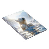 Polar Beer spatten in Arctisch water Notitieboek (Rechterzijde)