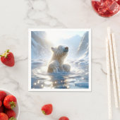 Polar Beer spatten in Arctisch water Servet (Insitu)