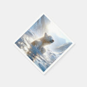 Polar Beer spatten in Arctisch water Servet (Hoek)