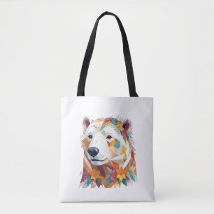Polar Beer speels Schattig leuk dier kleurrijk Tote Bag