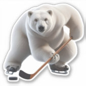Polar beer spelen hockey sticker (Voorkant)