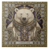 Polar Beer Spirit-Animal Carpetpunk Altarpiece Tegeltje (Voorkant)