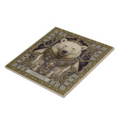 Polar Beer Spirit-Animal Carpetpunk Altarpiece Tegeltje (Zijkant)