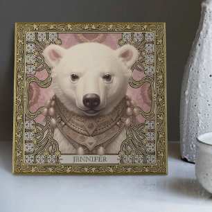 Polar Beer Spirit-Animal Carpetpunk Altarpiece Tegeltje