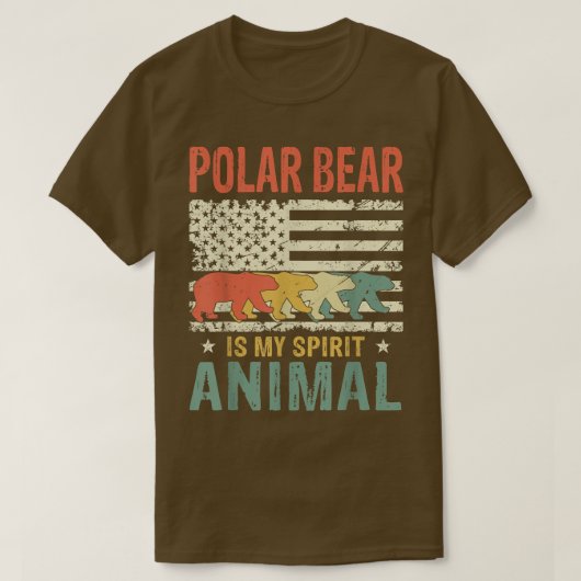 Polar Beer Spirit Dierenvriend Retro Ameri T-shirt (Design voorkant)