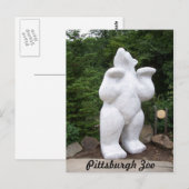 Polar Beer Statue Briefkaart (Voorkant / Achterkant)
