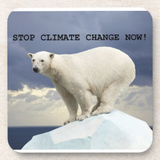 Polar Beer Stop klimaatverandering nu! Bier Onderzetter