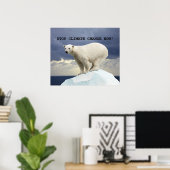 Polar Beer Stop klimaatverandering nu! Poster (Thuiskantoor)