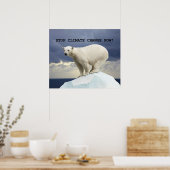 Polar Beer Stop klimaatverandering nu! Poster (Keuken)