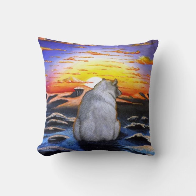Polar Beer Sunset Cushion Kussen (Voorkant)