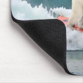 Polar Beer surfen op een surfplank Muismat (Hoek)