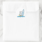 Polar Beer Surfer Ronde Sticker (Tas)