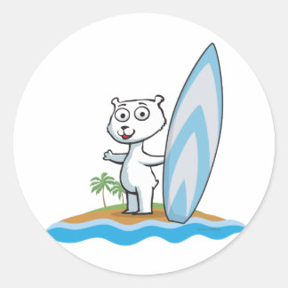 Polar Beer Surfer Ronde Sticker