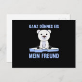 Polar Beer Thin Ice Cream My Friend Funny Gezegde Briefkaart (Voorkant / Achterkant)