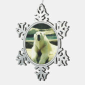 Polar Beer Tin Sneeuwvlok Ornament (Rechts)