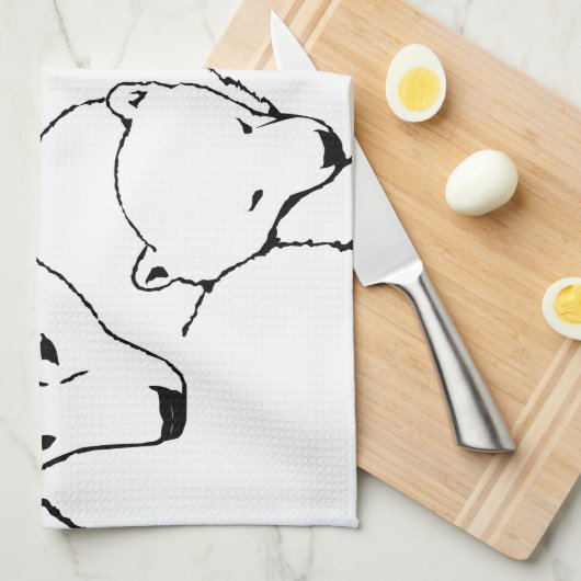 Polar Beer Towel moeder en Beer Tea Towel Theedoek (Quarter Fold)