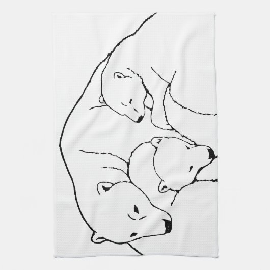 Polar Beer Towel moeder en Beer Tea Towel Theedoek (Verticaal)