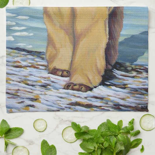 Polar Beer Towel Polar Beer Art Tea Towel Gift Theedoek (Gevouwen)