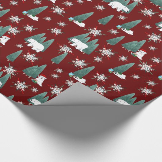 Polar Beer Tree Boerderij Cadeaupapier (Hoek)