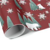 Polar Beer Tree Boerderij Cadeaupapier (Rol Hoek)