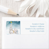 Polar Beer Trio Kerst retour adreslabel Etiket (Insitu)