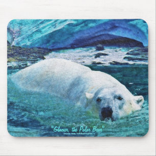 Polar Beer & Tundra Ice Wildlife Art Mousepad Muismat