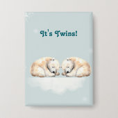 Polar Beer Twins Baby shower Button (Voorkant)