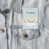 Polar Beer Twins Baby shower Button (Insitu)