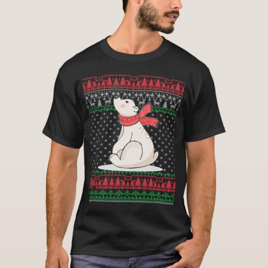 Polar Beer Ugly KerstSweater Family Matching T-shirt (Voorkant)