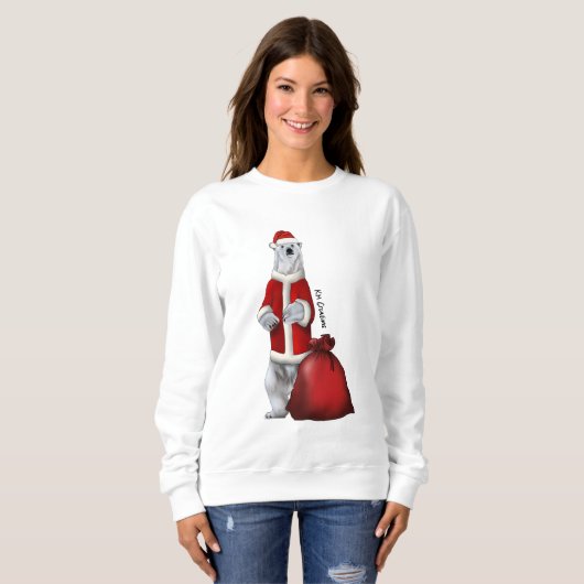 Polar beer vakantie sweatshirt (Voorkant volledig)