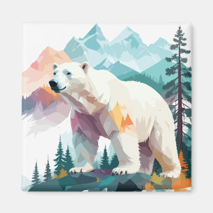 Polar Beer Vector Art Animal Majestic Natuur Wild Magneet