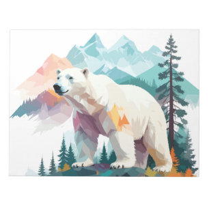 Polar Beer Vector Art Animal Majestic Natuur Wild Notitieblok