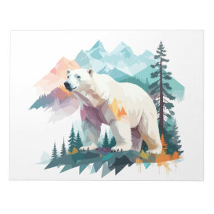 Polar Beer Vector Art Animal Majestic Natuur Wild Notitieblok
