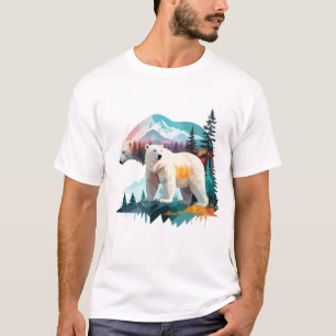 Polar Beer Vector Art Animal Majestic Natuur Wild T-shirt