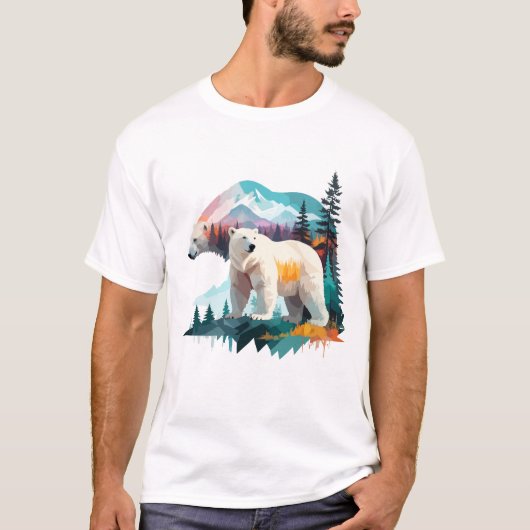 Polar Beer Vector Art Animal Majestic Natuur Wild T-shirt (Voorkant)