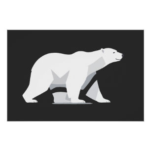 Polar Beer Vector Art Animal Modern Urban Graphic Perfect Poster