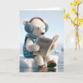 Polar Beer Verjaardag Humor Kaart (Gele Bloem)