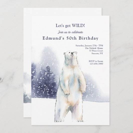 Polar Beer verjaardagsfeestje Kaart (Voorkant / Achterkant)