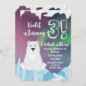 Polar Beer Verjaardagsuitnodiging Kaart (Voorkant / Achterkant)