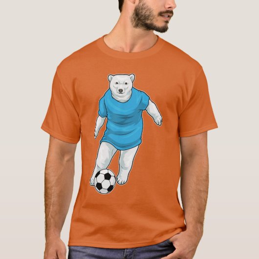 Polar beer Voetballer Voetbal T-shirt (Voorkant)
