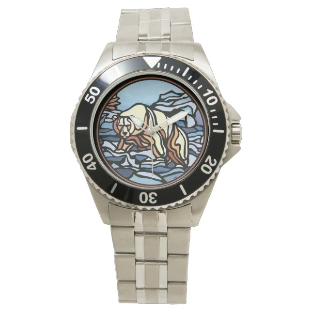 Polar Beer Watch Native Art Beer polshorloge Horloge (Voorkant)