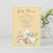 Polar Beer Waterverf Geel Baby shower Kaart (Staand voorkant)