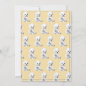 Polar Beer Waterverf Geel Baby shower Kaart (Achterkant)