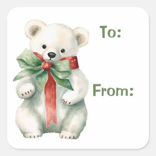 Polar Beer Waterverf Gift Label (Voorkant)